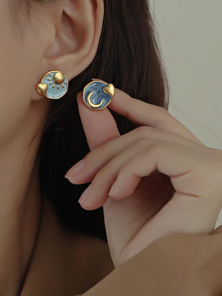 14K Gold Heart Stud Earrings for Women - Hypoallergenic Tiny Heart Earrings - Perfect for Valentine's Day, Anniversary Gifts & Everyday Elegance