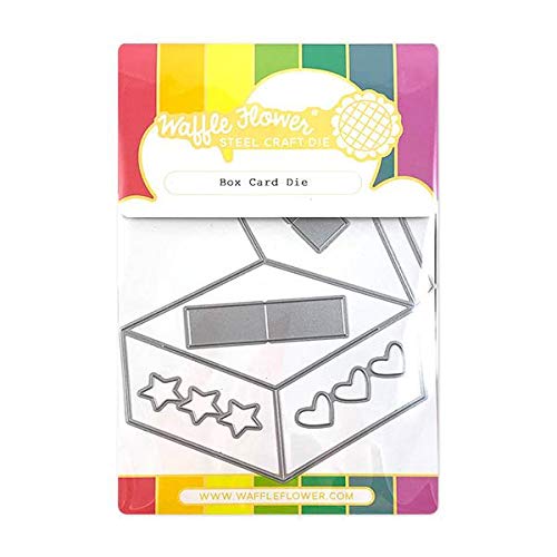 Waffle Flower Box Card Die Cuts - Foldable Open & Closed Box Shape for DIY Greeting Cards, Scrapbooking & Gift Packaging