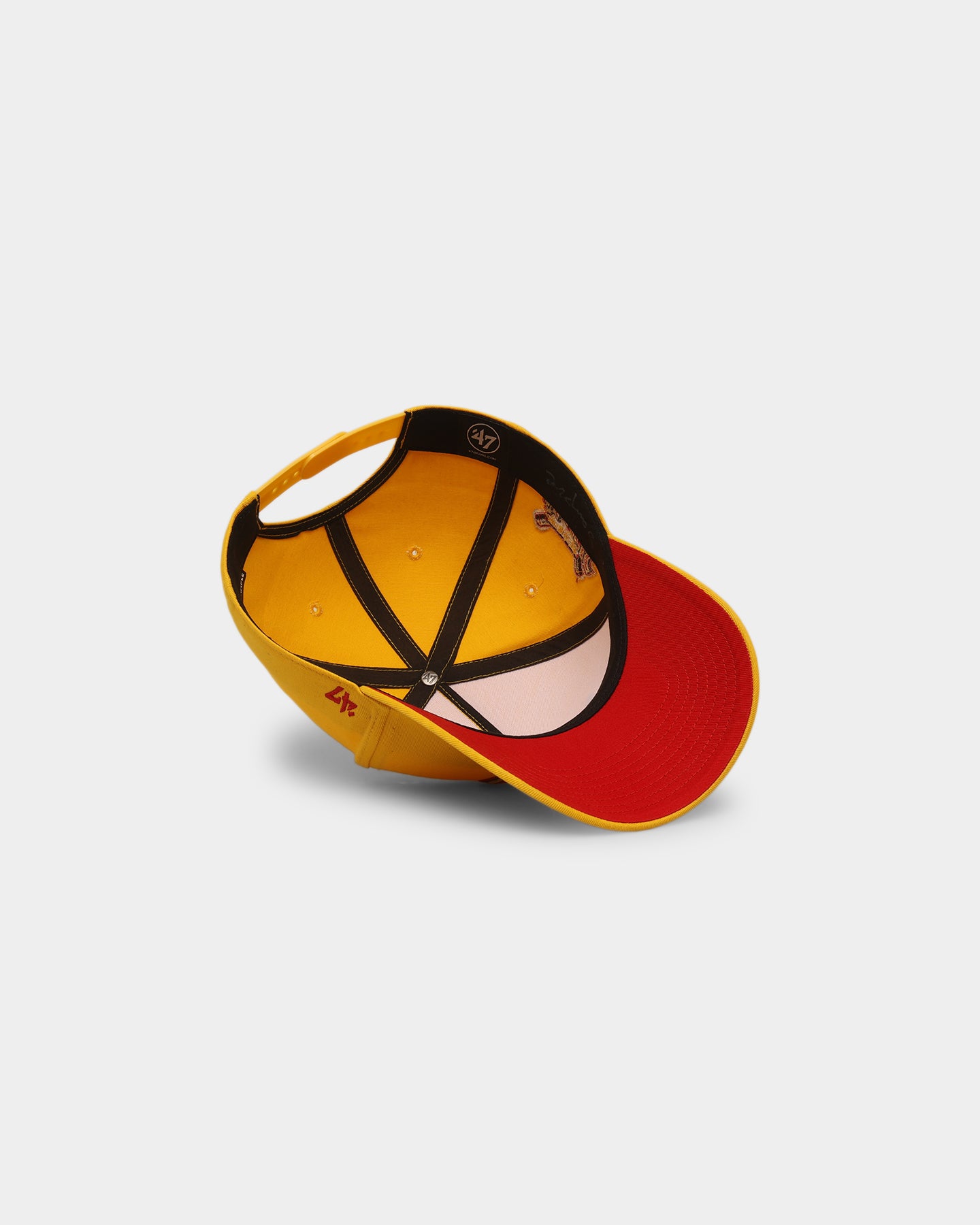 47 Brand Los Angeles Angels 'Mustard & Ketchup' MVP Snapback Hat - Adjustable Baseball Cap for Men & Women - Perfect for Baseball Games, Sports Events & Casual Wear (Yellow/Red)