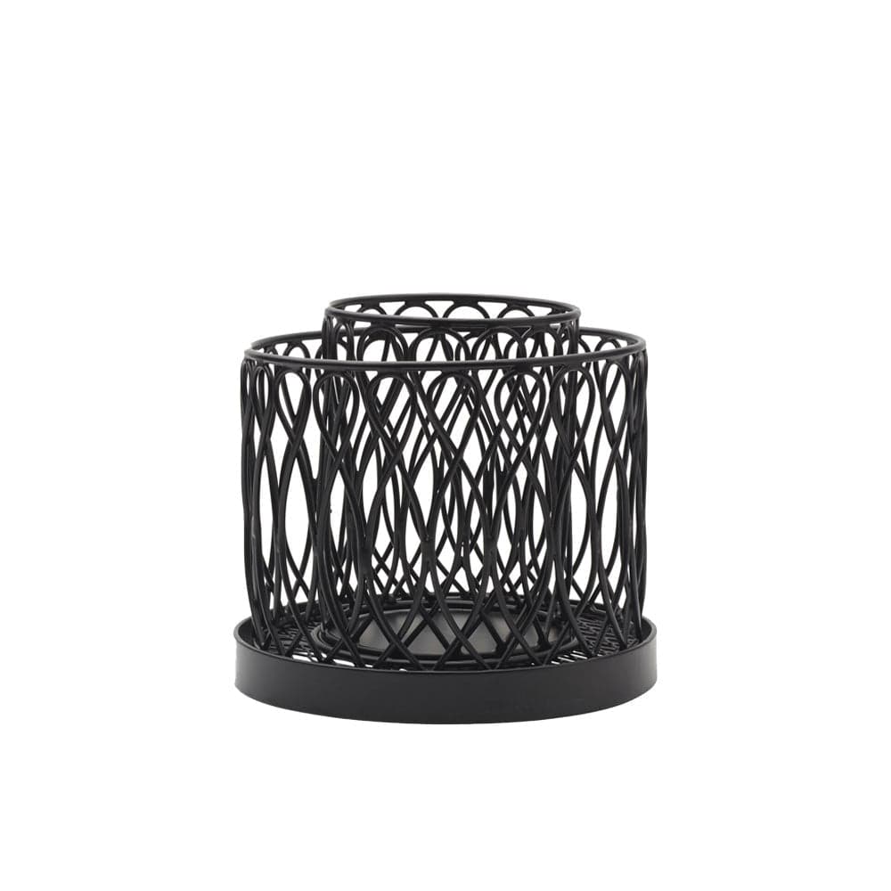 2-Tier Rotating Utensil Holder with Twist Loop Design - Perfect for Kitchen Countertop Organization & Spice Jar Storage