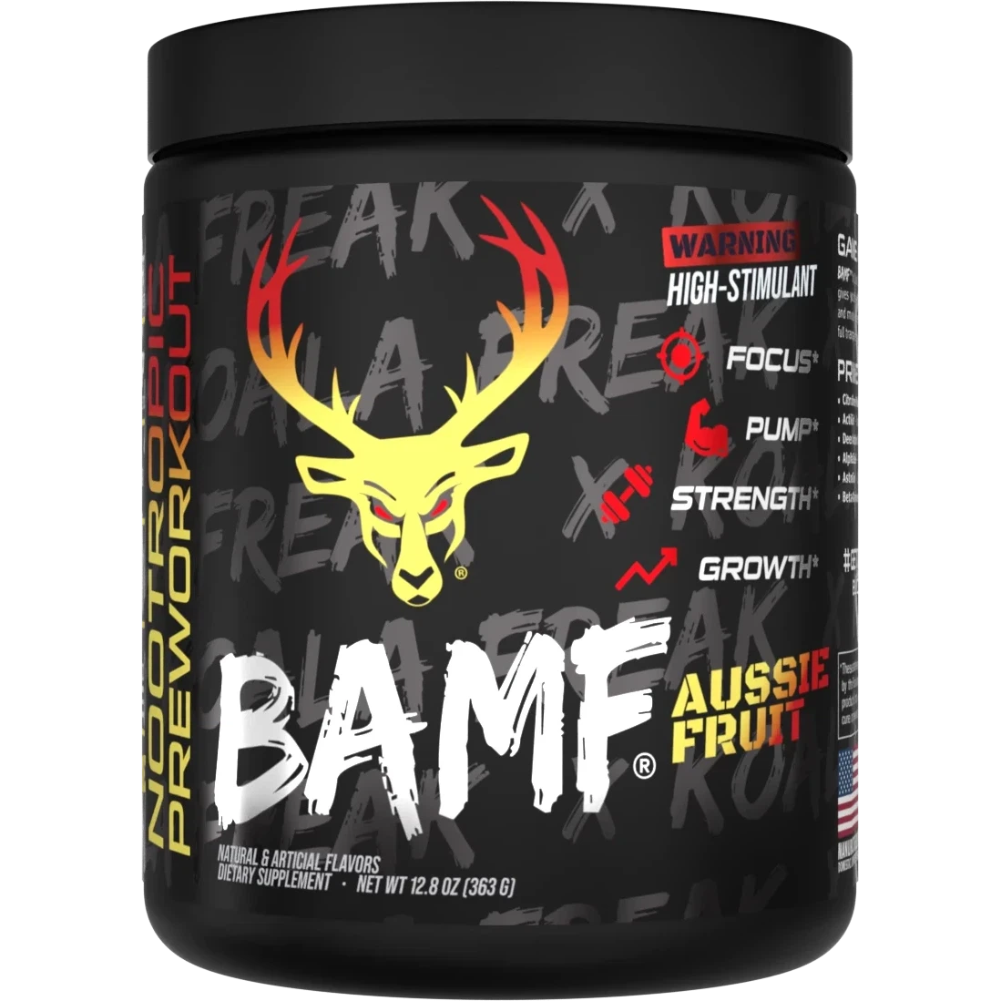 Bucked Up BAMF Pre-Workout Powder - Energy & Focus Booster for Intense Gym Sessions & Athletic Performance