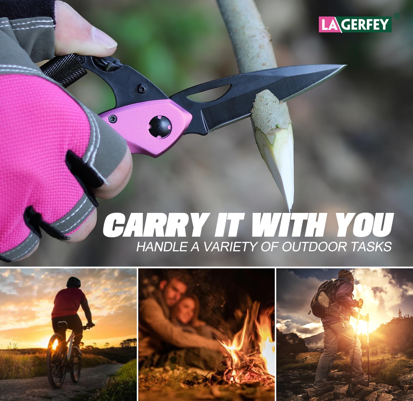 Self Defense Keychain for Women - Pink Multitool with Emergency Alarm, Perfect Gift for Mom, Wife, or Girlfriend - Birthday, Christmas, Mother's Day & Stocking Stuffers - Great for Personal Safety & Everyday Carry