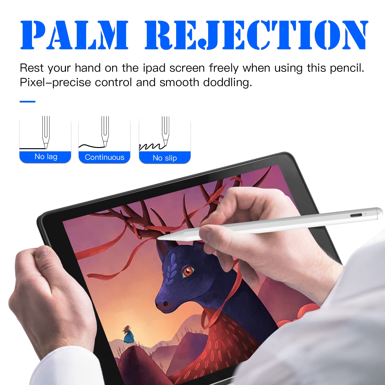Apple Pencil Alternative for iPad 10th/9th/8th/7th/6th Gen, iPad Pro 11