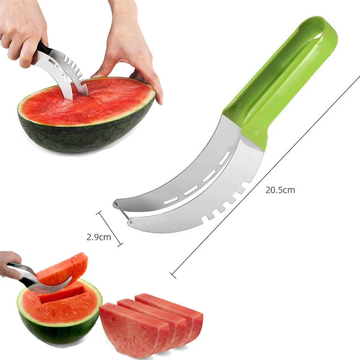 4-in-1 Multifunctional Melon Baller Scoop Set - Fruit Carving Tools, Cookie Scoop, Watermelon Cutter Knife & Peeler - Perfect for Fruit Salad, Dessert Garnishing & Party Food Prep