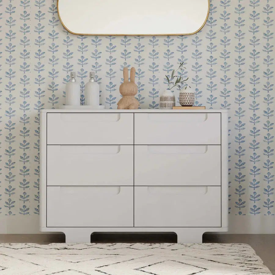 Babyletto Yuzu 6-Drawer Changing Table Dresser in White - Perfect Nursery Storage for Diapers & Baby Clothes