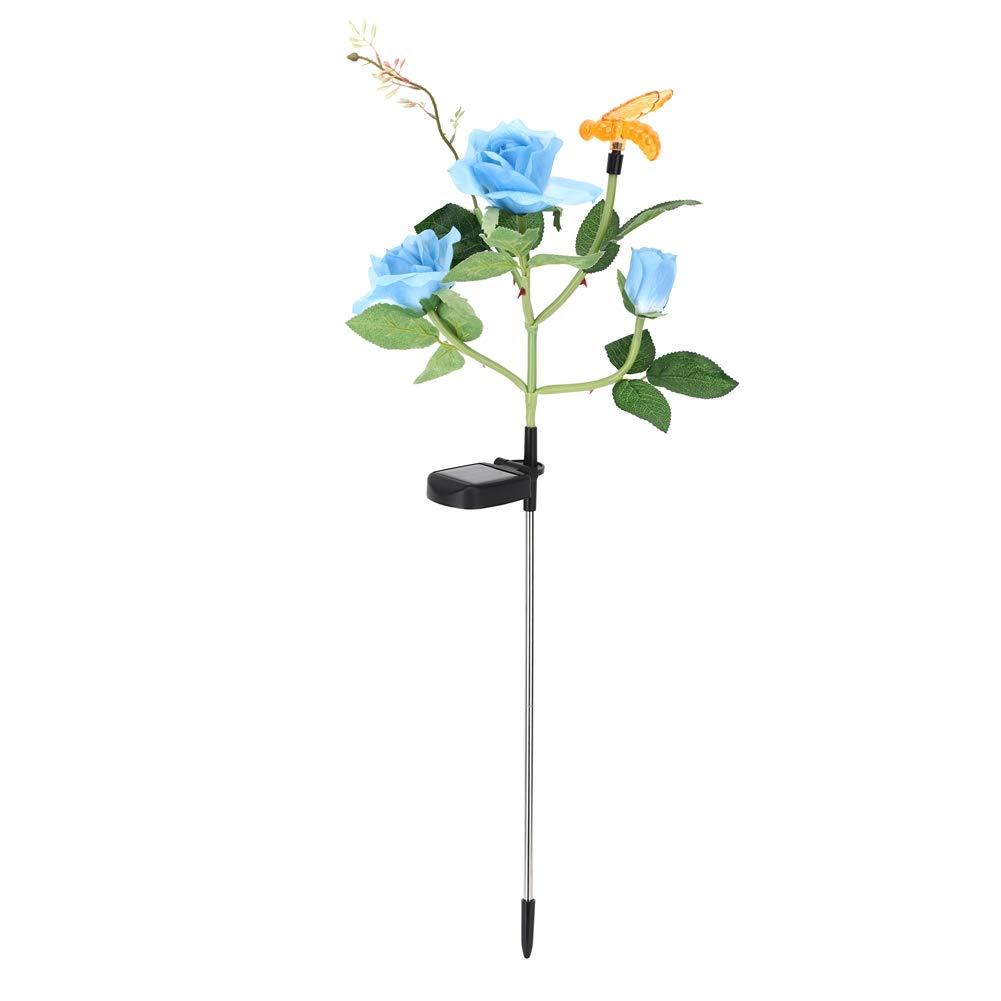 Outdoor Solar LED Rose Flower Light - Waterproof Garden Lawn Yard Landscape Decoration for Patio, Pathway, Backyard & Wedding Decor