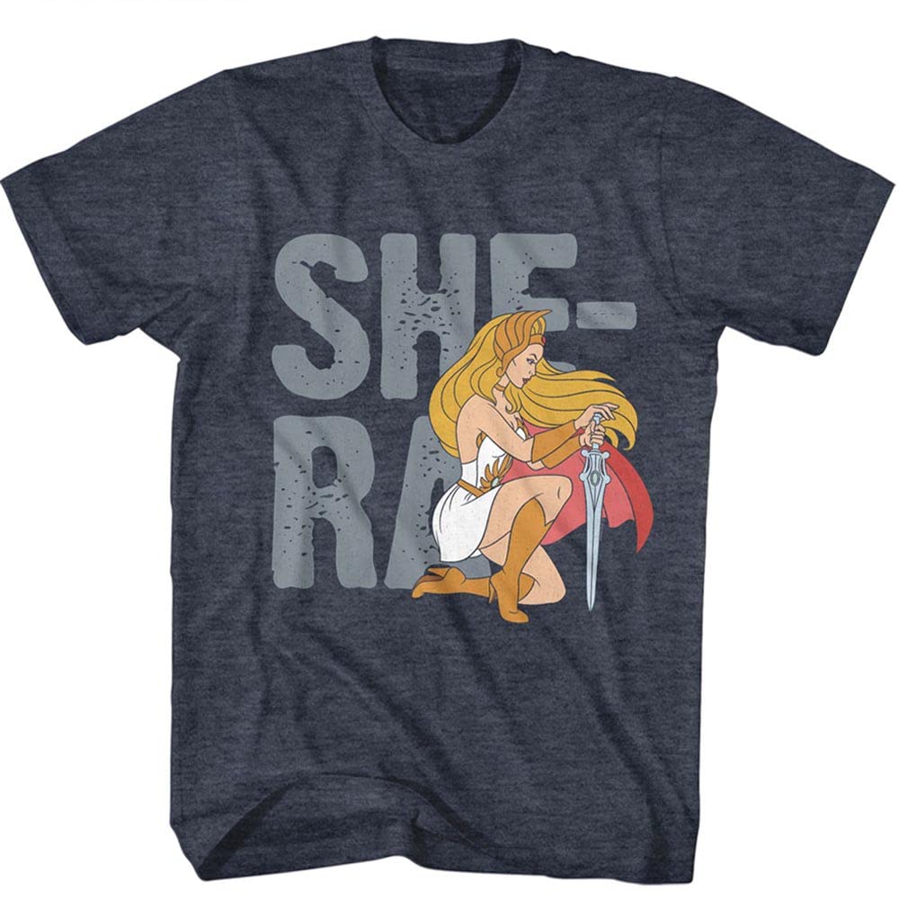 **Masters of The Universe She-Ra Cartoon Graphic T-Shirt for Adults - Vintage 80s Inspired Short Sleeve Tee - Perfect for Cosplay, Comic Con & Retro Fashion**