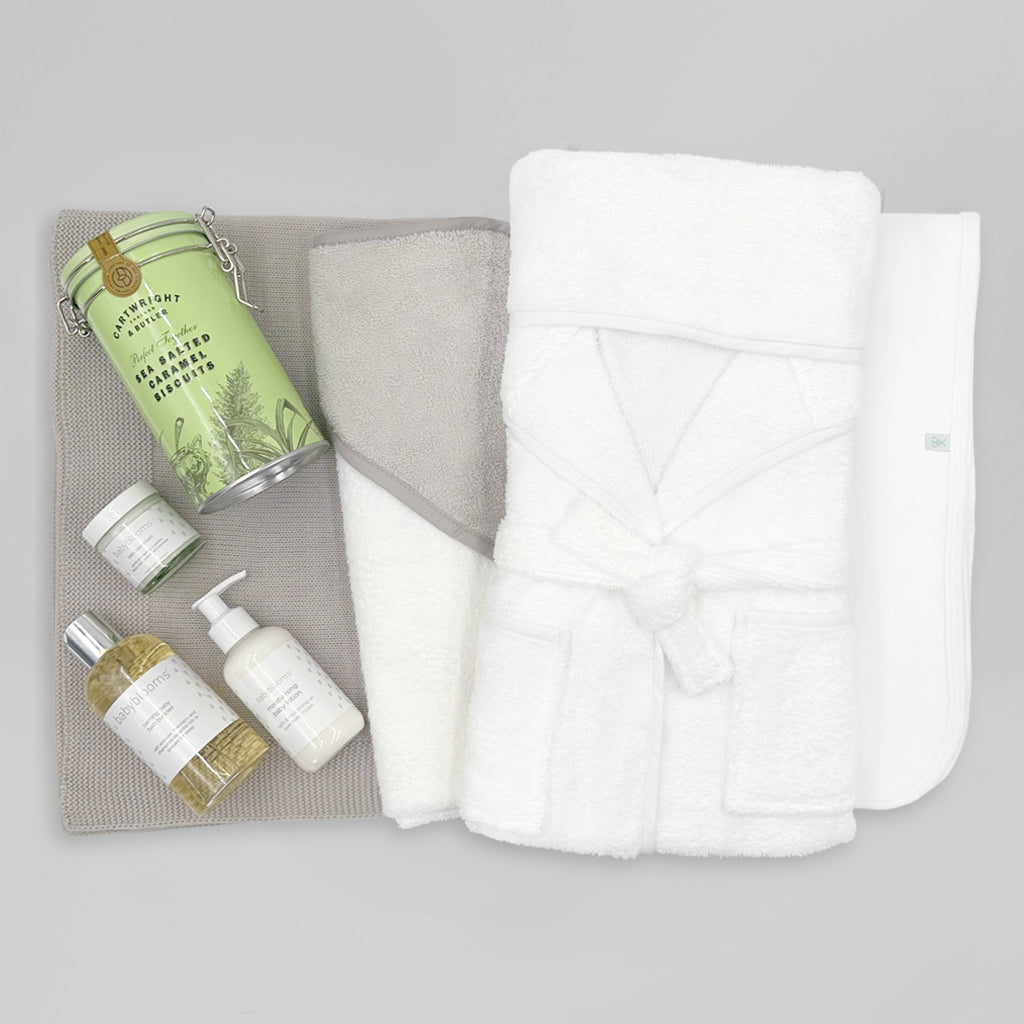 Premium White Welcome to the World Baby Gift Hamper - Perfect for Newborn Celebrations, Baby Showers & Hospital Visits