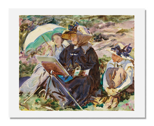 John Singer Sargent Simplon Pass: The Lesson - Famous Landscape Art Print for Home & Office Decor | Perfect Gift for Art Lovers