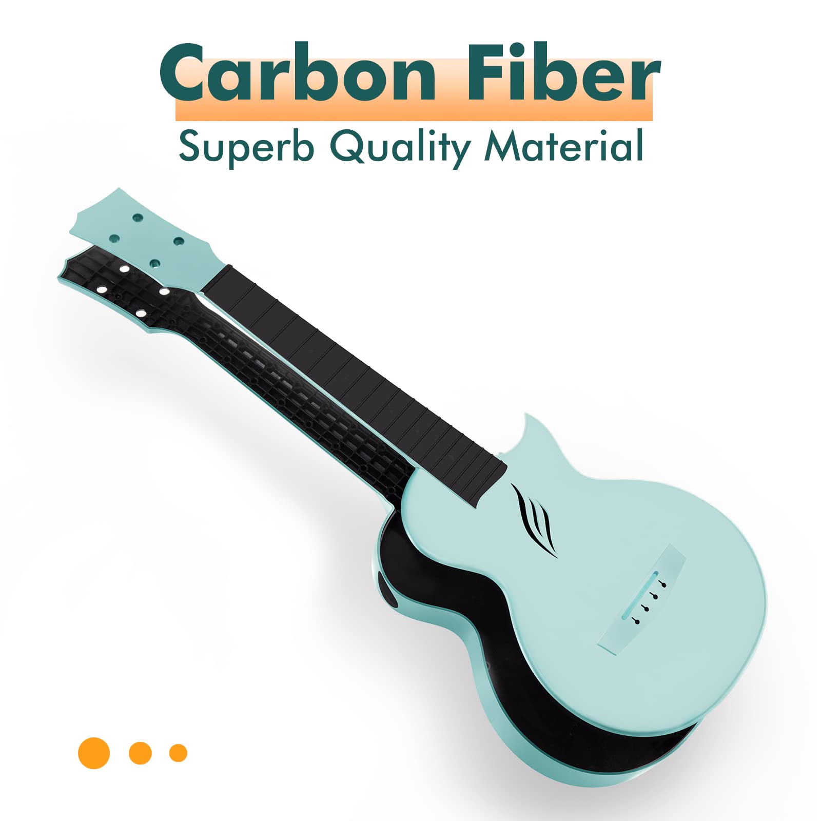 Enya Nova U 23'' Carbon Fiber Concert Ukulele - Professional Travel Ukulele with Beginner Kit (Includes Online Lessons, Case, Strap, Capo & Strings) - Perfect for Beginners, Travel & Outdoor Performances - Blue