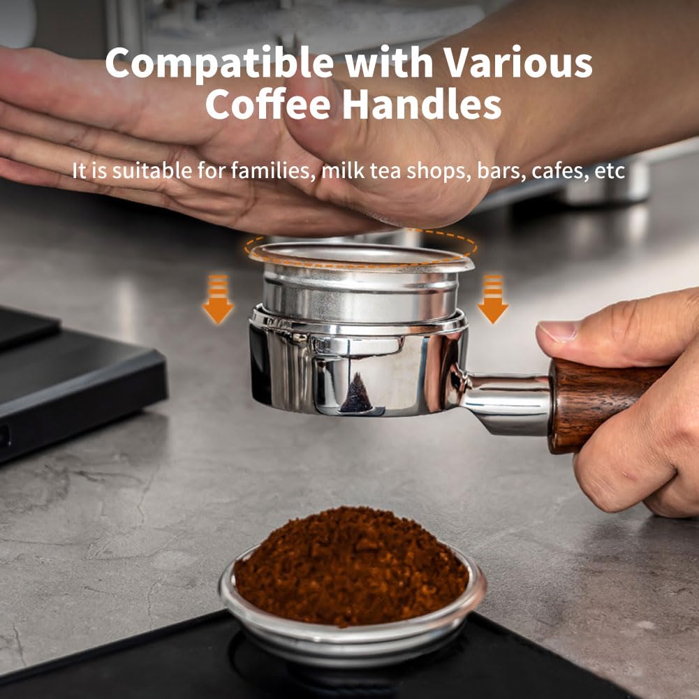 Haofy Stainless Steel Coffee Filter Basket - Detachable Coffee Filter Cup for Espresso Machines, Drip Coffee Makers - Perfect for Home, Office & Camping Use (2-Pack)