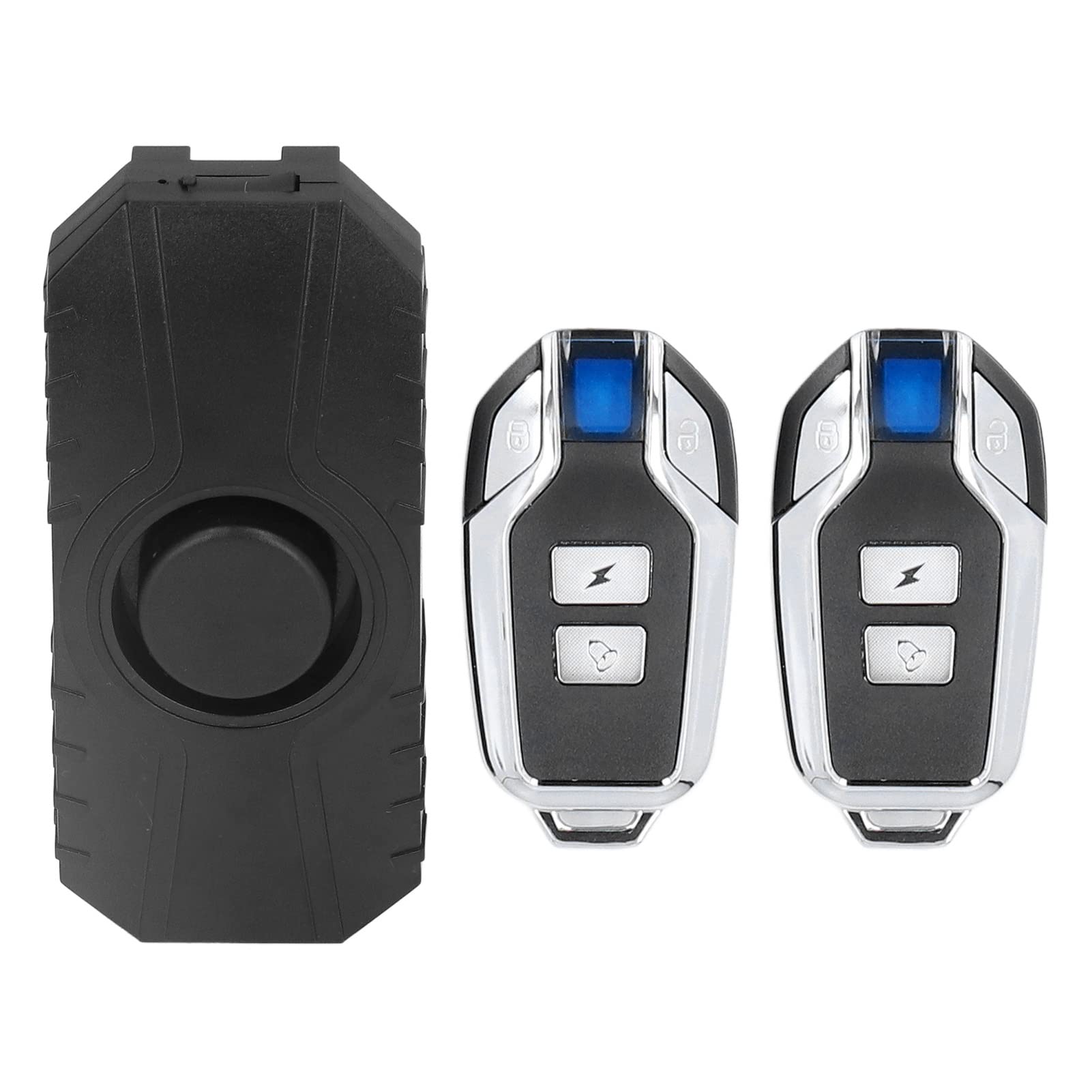 Wireless Vibrating Bike Alarm with 2 Remotes - Level 7 Sensitivity & Long Standby Time for Electric Bicycles (Black) | Anti-Theft Security for Motorcycles, Scooters & Bikes