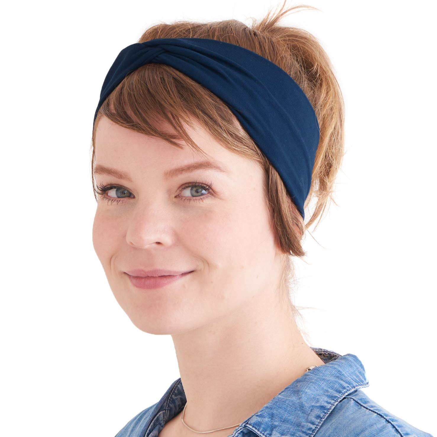 Versatile Unisex Headband Hair Wrap for Women & Men - Soft Wide Gym Headband for Workouts, Yoga, Running & Casual Wear