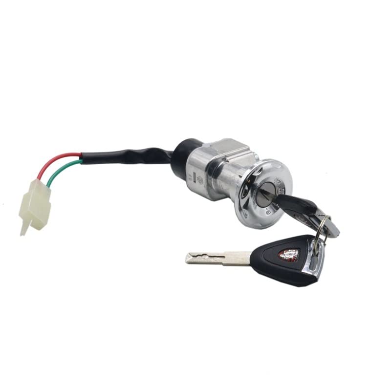 Motorcycle Ignition Key & Switch - Universal Electric Bike Scooter E-Bike Lock with 2 Keys - Waterproof Durable for Harley Honda Yamaha (Perfect for Daily Commuting & Off-Road Adventures)