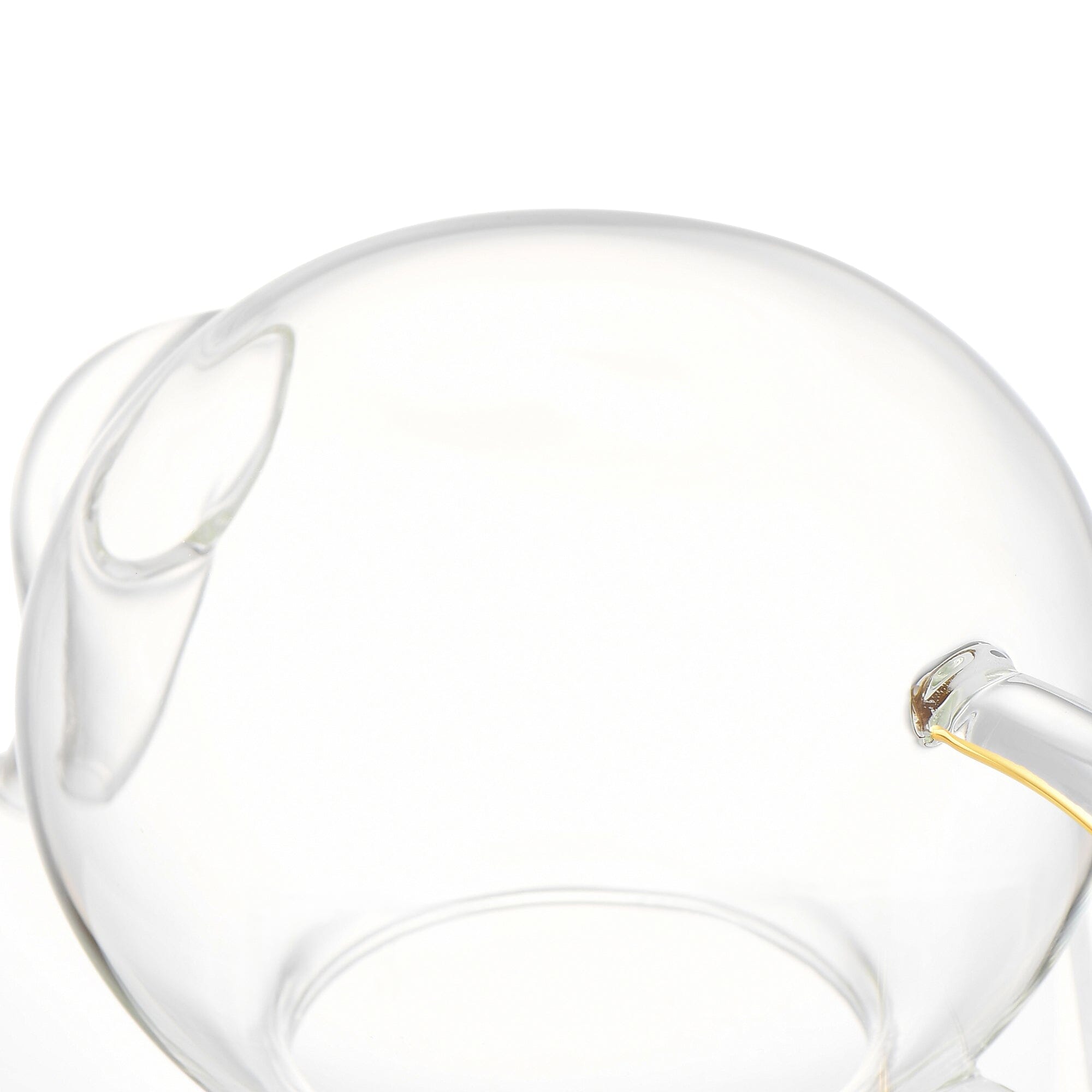 Premium Clear Glass Teapot with Gold Accents - Perfect for Loose Leaf Tea, Herbal Infusions & Home Decor - Ideal for Tea Lovers, Gift Giving & Cozy Afternoons