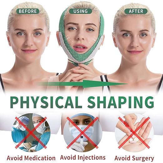 Piercell™ V Line Face Shaper - Chin & Cheek Lift Up Belt for Women | Elastic Face Slimming Bandage | Anti-Wrinkle Facial Strap for Skin Tightening & Contouring | Perfect for Home Spa, Skincare Routine & Self-Care Moments