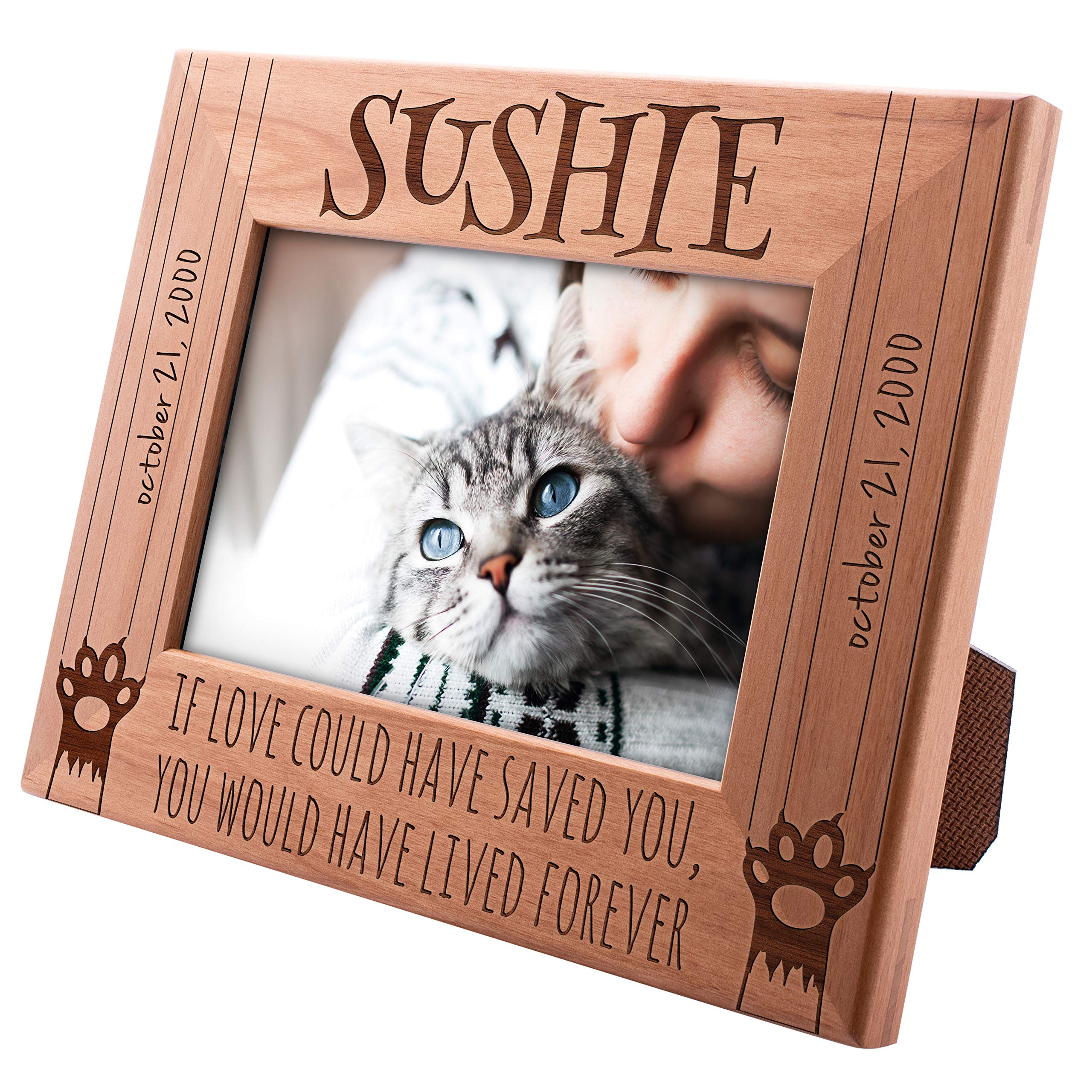 Be Burgundy Memorial Pet Picture Frames 4x6 - Custom Pet Loss Gift for Grieving Owners - Beautiful Remembrance Frame for Deceased Pets - Perfect for Home Memorials & Pet Sympathy Gifts