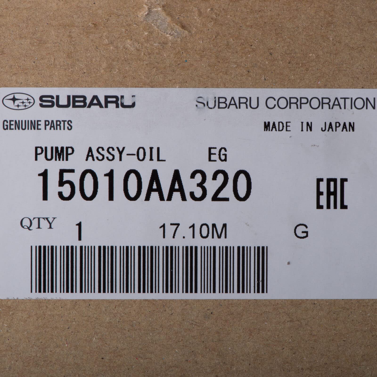 Subaru Genuine 15010AA320 Engine Oil Pump Assembly - OEM Replacement Part for Subaru Vehicles - Perfect for Engine Maintenance & Performance Upgrades