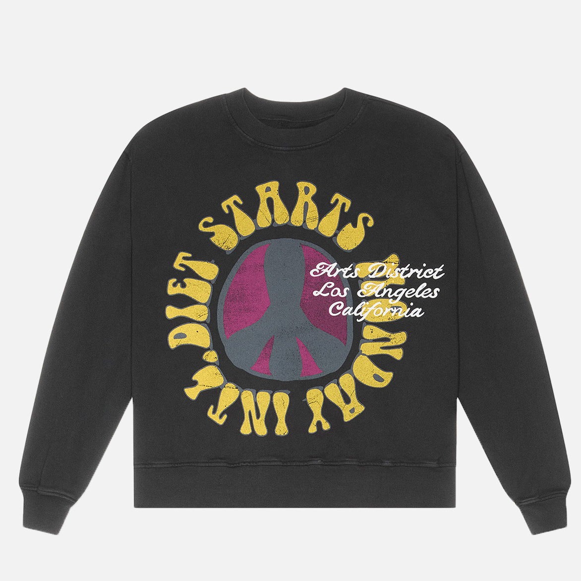Vintage Black Arts District Sweatshirt - Stylish & Comfortable Unisex Hoodie for Casual Wear, Street Fashion & Urban Lifestyle