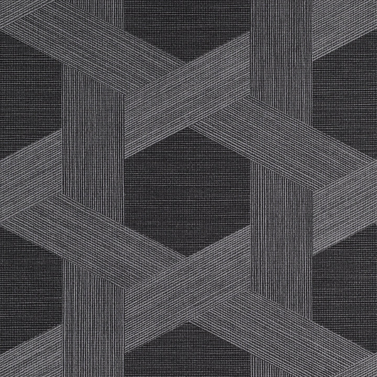 Phillip Jeffries Midnight Charcoal Vinyl Woven Sisal Wallpaper - Textured Wall Covering for Living Room, Bedroom & Office Decor
