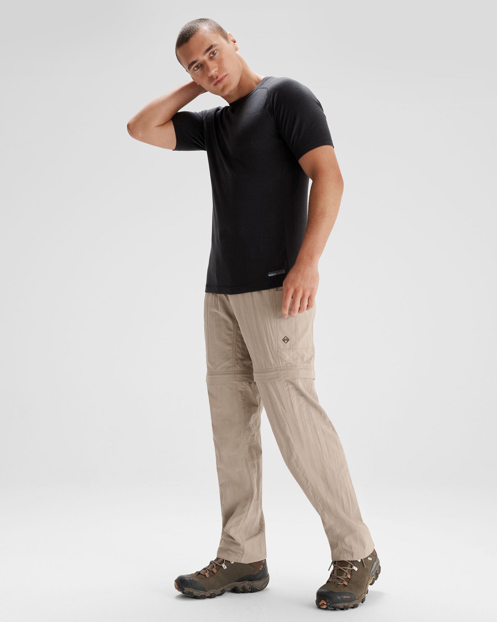 Men's K Merino 125 Baselayer T-Shirt - Black Stingray | Thermal Underwear for Hiking, Skiing & Outdoor Activities