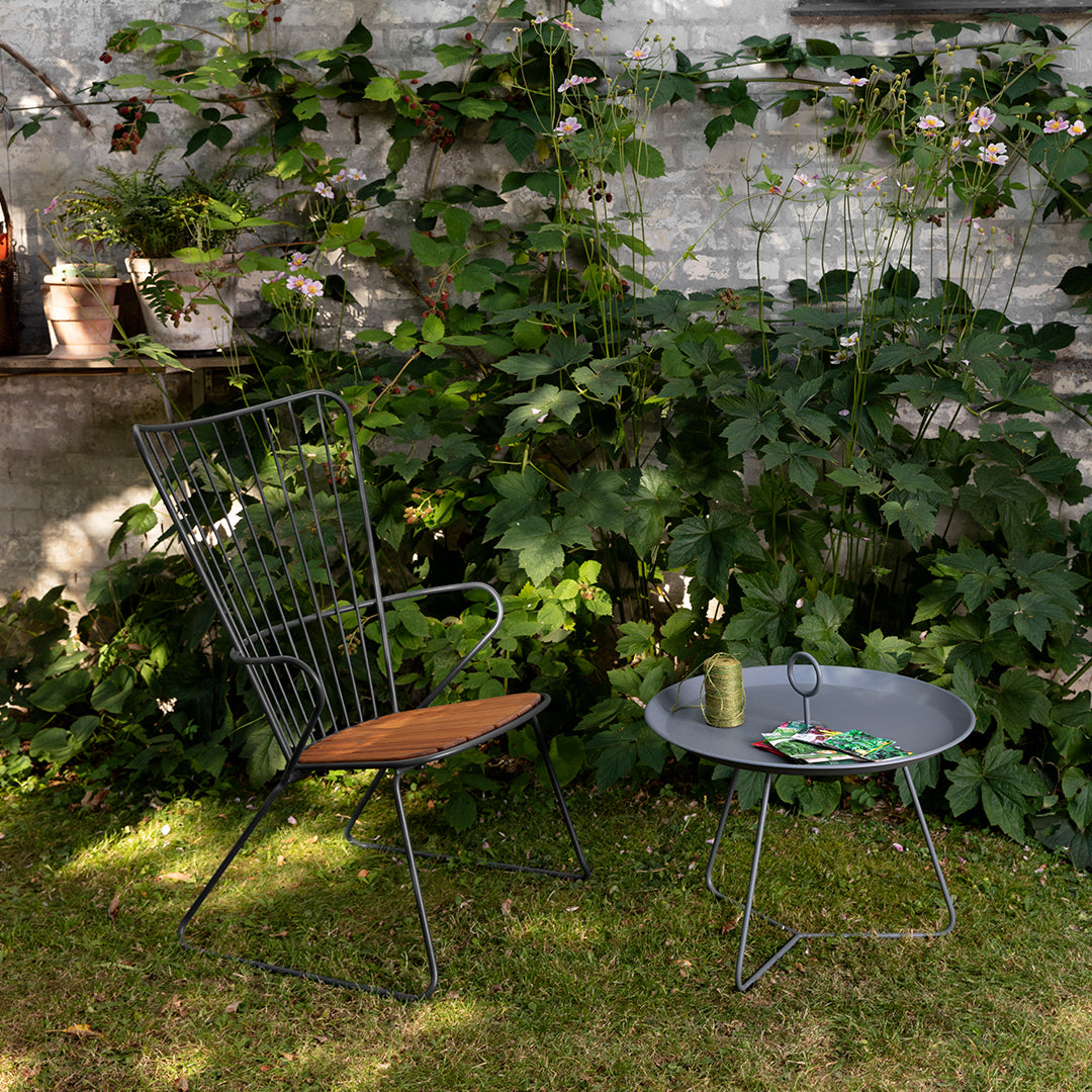 Sturdy Eyelet Outdoor Tray Table - Portable Side Table for Patio, Garden, Pool & Camping - Perfect for Drinks, Snacks & Decor