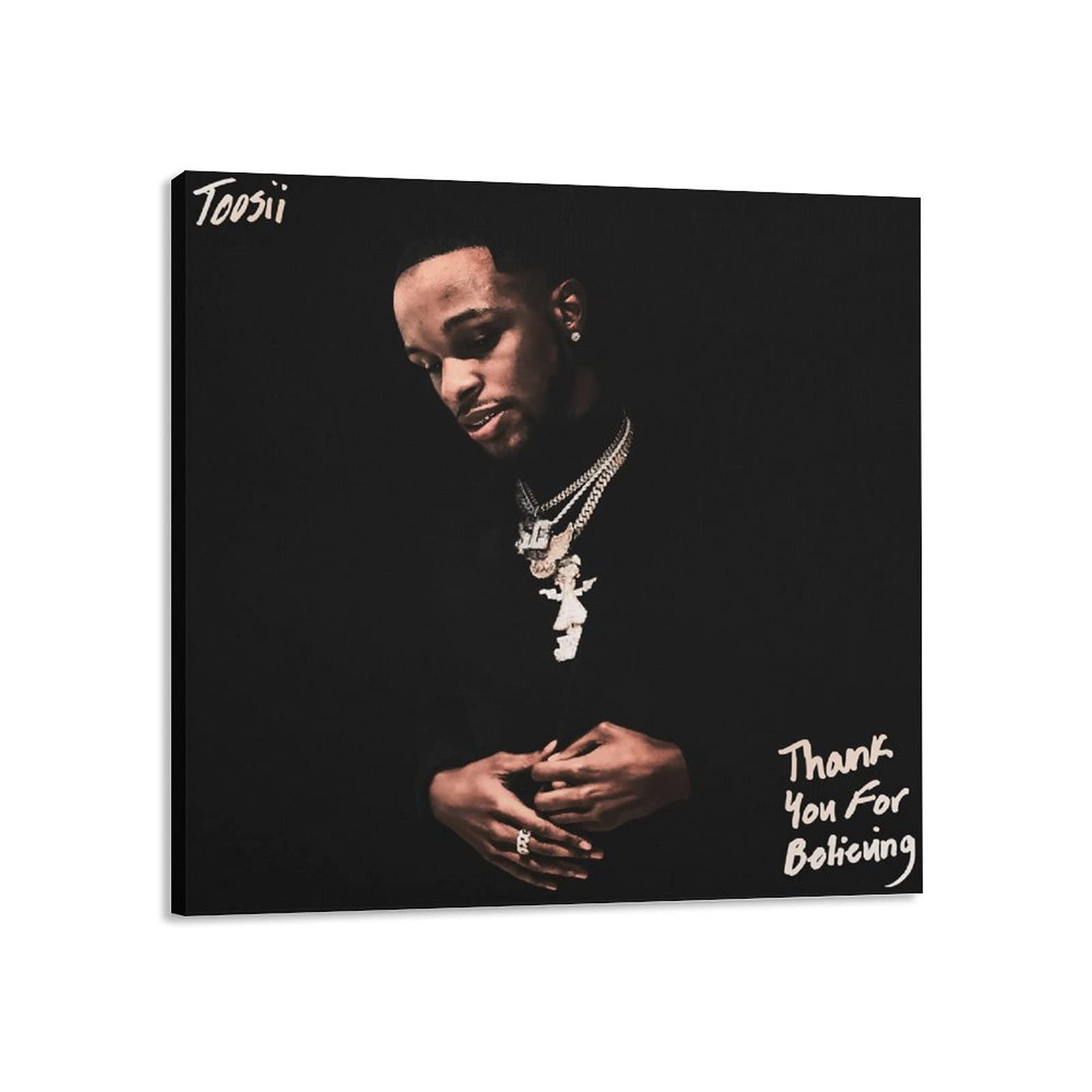 Toosii Thank You For Believing Canvas Wall Art Print - 24x24 Inch (60x60cm) Framed Poster for Living Room & Bedroom Decor - Perfect for Home, Office, or Gift Giving