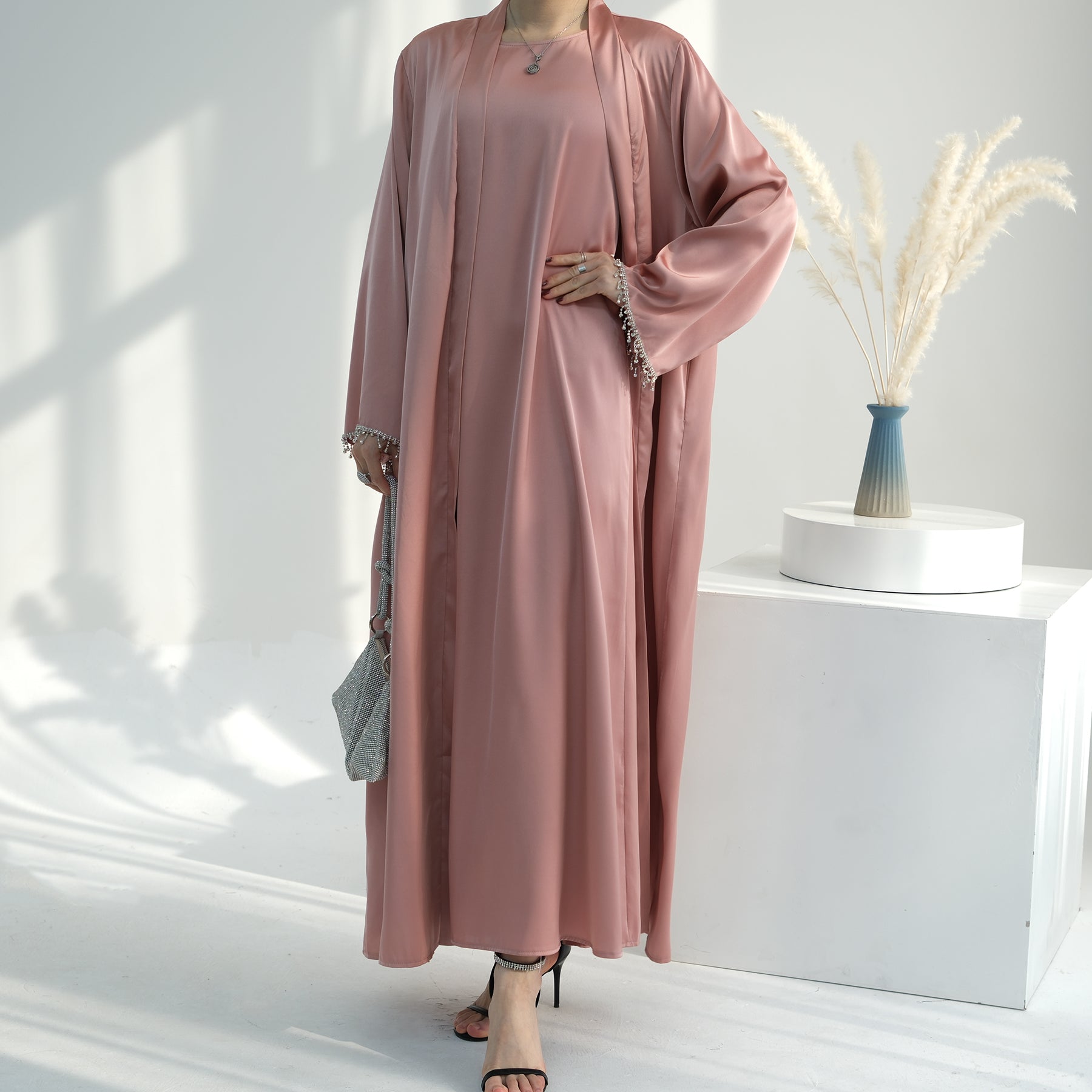 Lola 3-Piece Set - Pink Blush Women's Lounge Wear | Soft Comfortable Outfit for Home, Yoga & Relaxation
