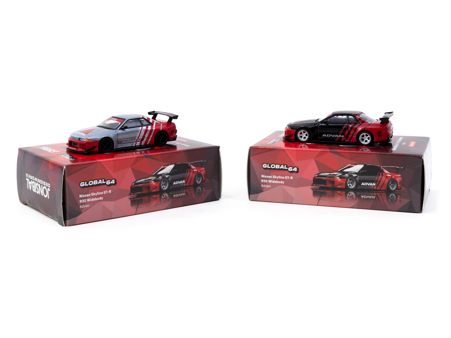 Tarmac Works 1/64 Nissan Skyline GT-R R32 Widebody Advan JCCS Special Edition Diecast Model Car - Perfect for Collectors, Display & Racing Enthusiasts