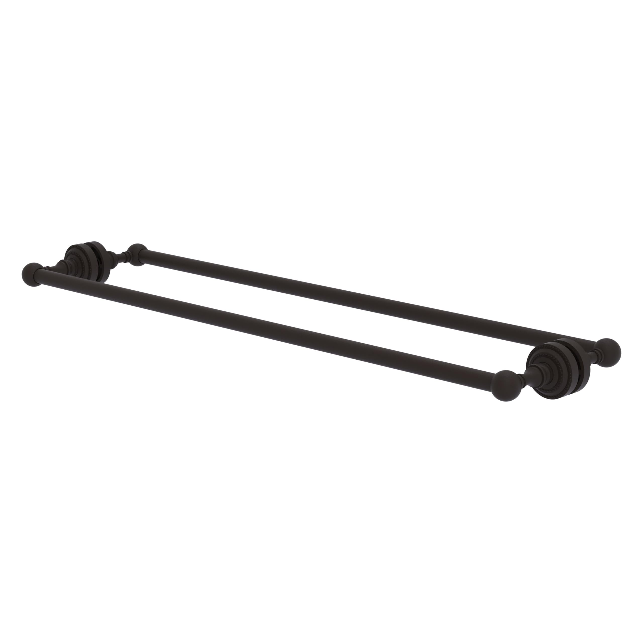 Allied Brass DT-41-BB-30 Dottingham Collection 30 Inch Oil Rubbed Bronze Shower Door Towel Bar - Perfect for Bathroom Organization and Spa-Like Luxury