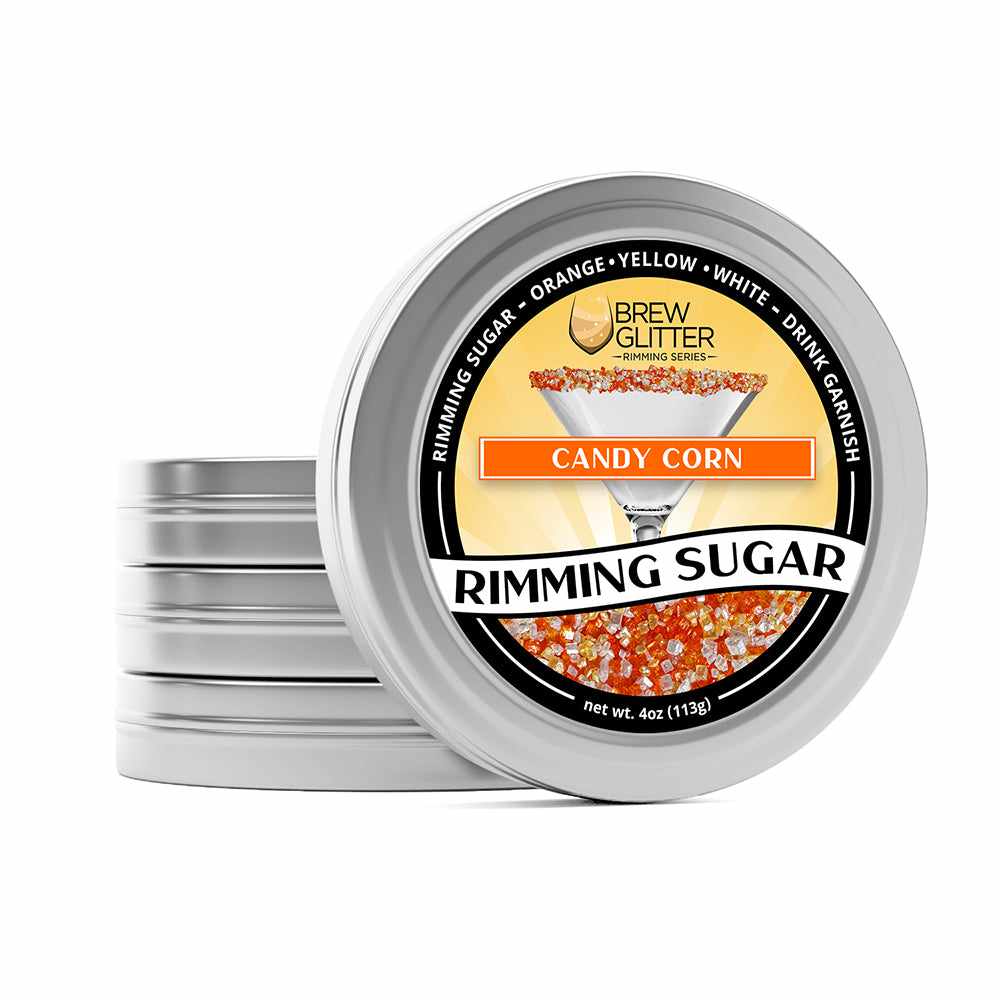 Halloween Candy Corn Rimming Sugar for Cocktails & Desserts - Sweet Edible Decor for Drinks, Cakes & Baking