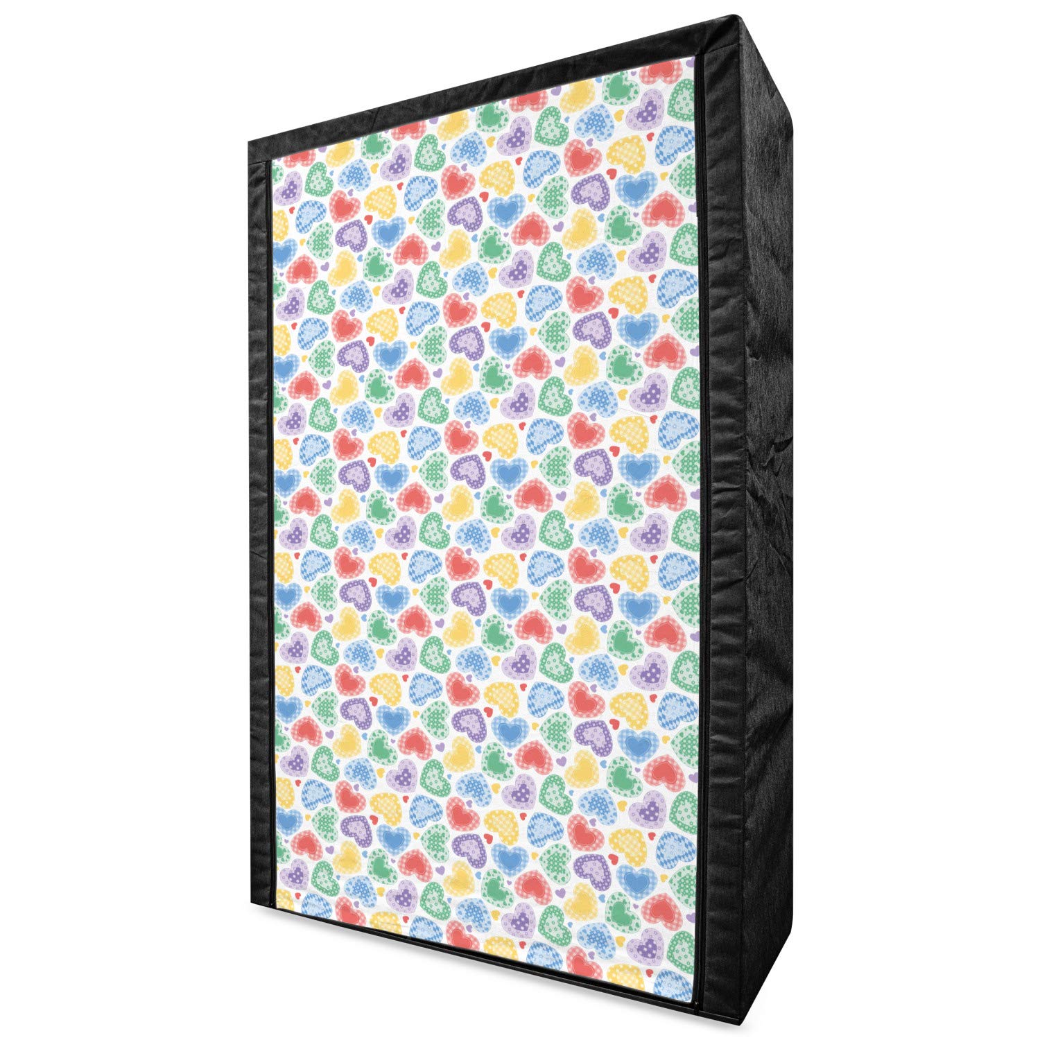 Ambesonne Love Portable Fabric Wardrobe with Shelves - 42.5