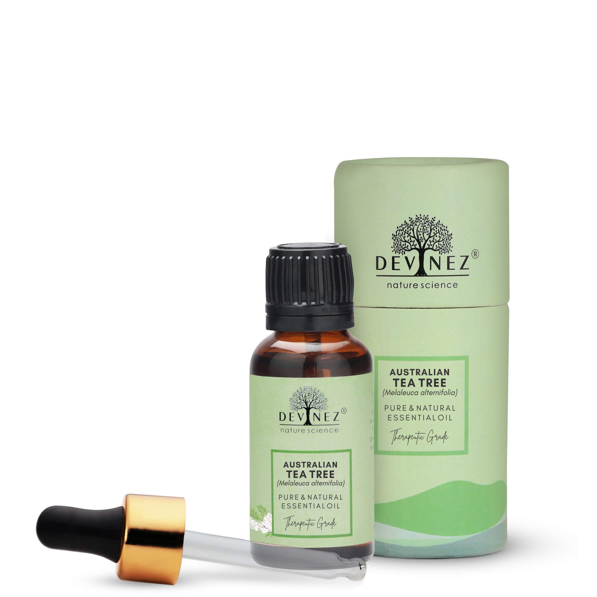 100% Pure Australian Tea Tree Essential Oil - 10ml Undiluted Therapeutic Grade for Hair, Skin & Face Care - NABL & IFRA Certified Natural Oil in Glass Bottle - Helps with Acne, Pimples, Scars & Anti-Dandruff - Perfect for Aromatherapy, DIY Beauty Products & Home Remedies