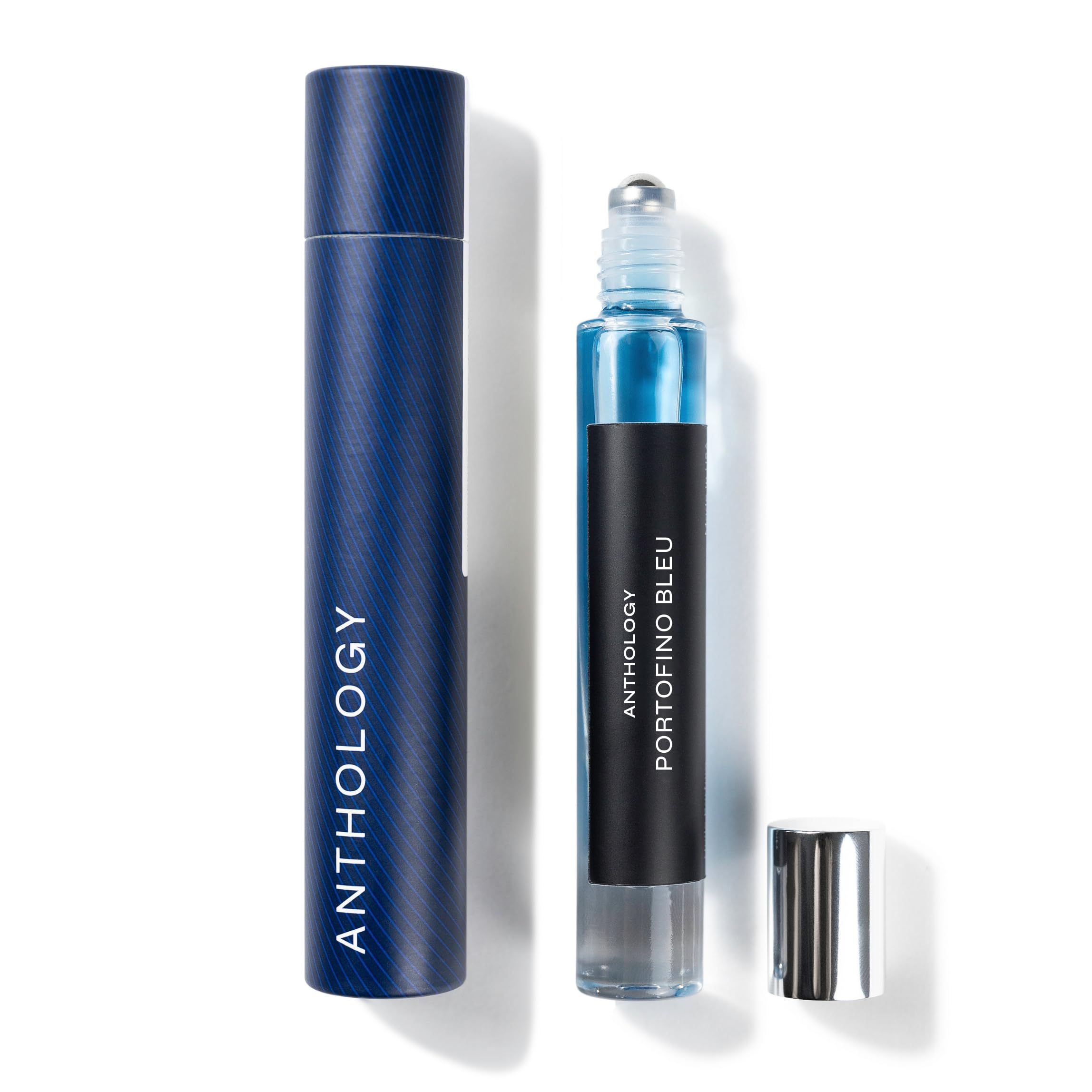 Anthology Portofino Bleu Roll-On Perfume Oil 0.3 oz (9ml) - Citrus, Mint & Vanilla Scented Alcohol-Free Fragrance | Travel Size Rollerball Perfume for Women | Perfect for Daily Wear, Office & Travel