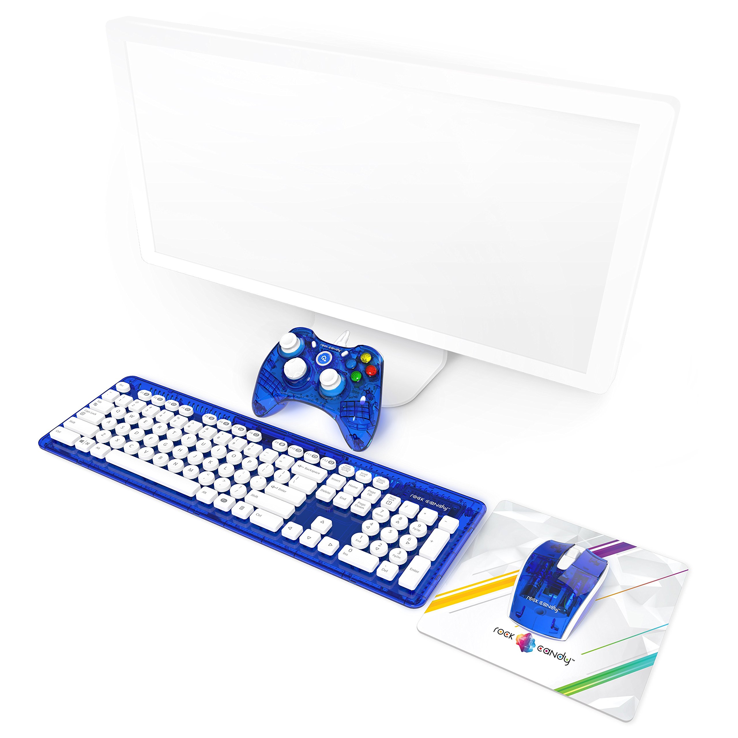 PDP Rock Candy Wireless Mouse - Blueberry Boom (904-002-NA-BL) | Ergonomic Bluetooth Mouse for PC, Laptop, Mac | Perfect for Gaming, Office Work & Home Use