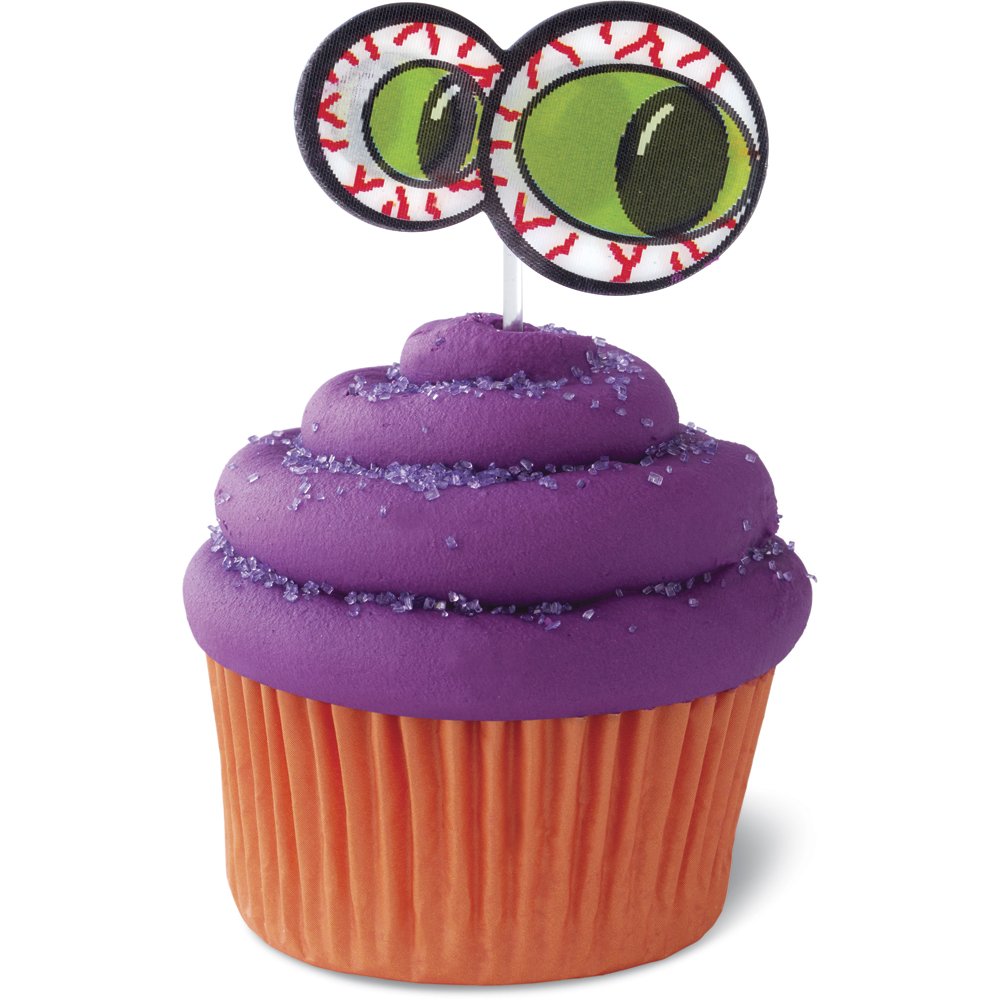 Wilton Monster Eyes Halloween Cupcake Toppers - Spooky Decorations for Halloween Party, Cupcakes, Cookies & Cakes