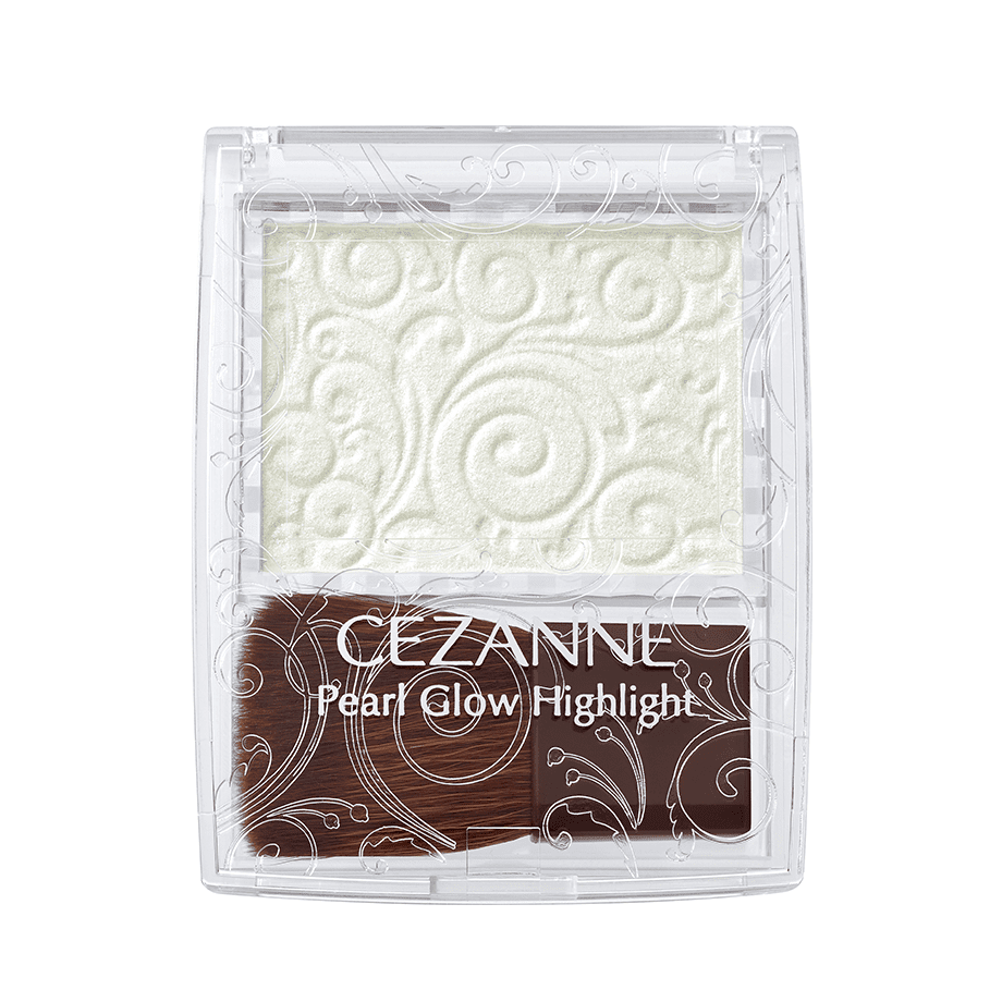 Cezanne Pearl Glow Highlighter Makeup - 2.4g with Brush for Face & Body - Perfect for Natural Glow & Special Occasions