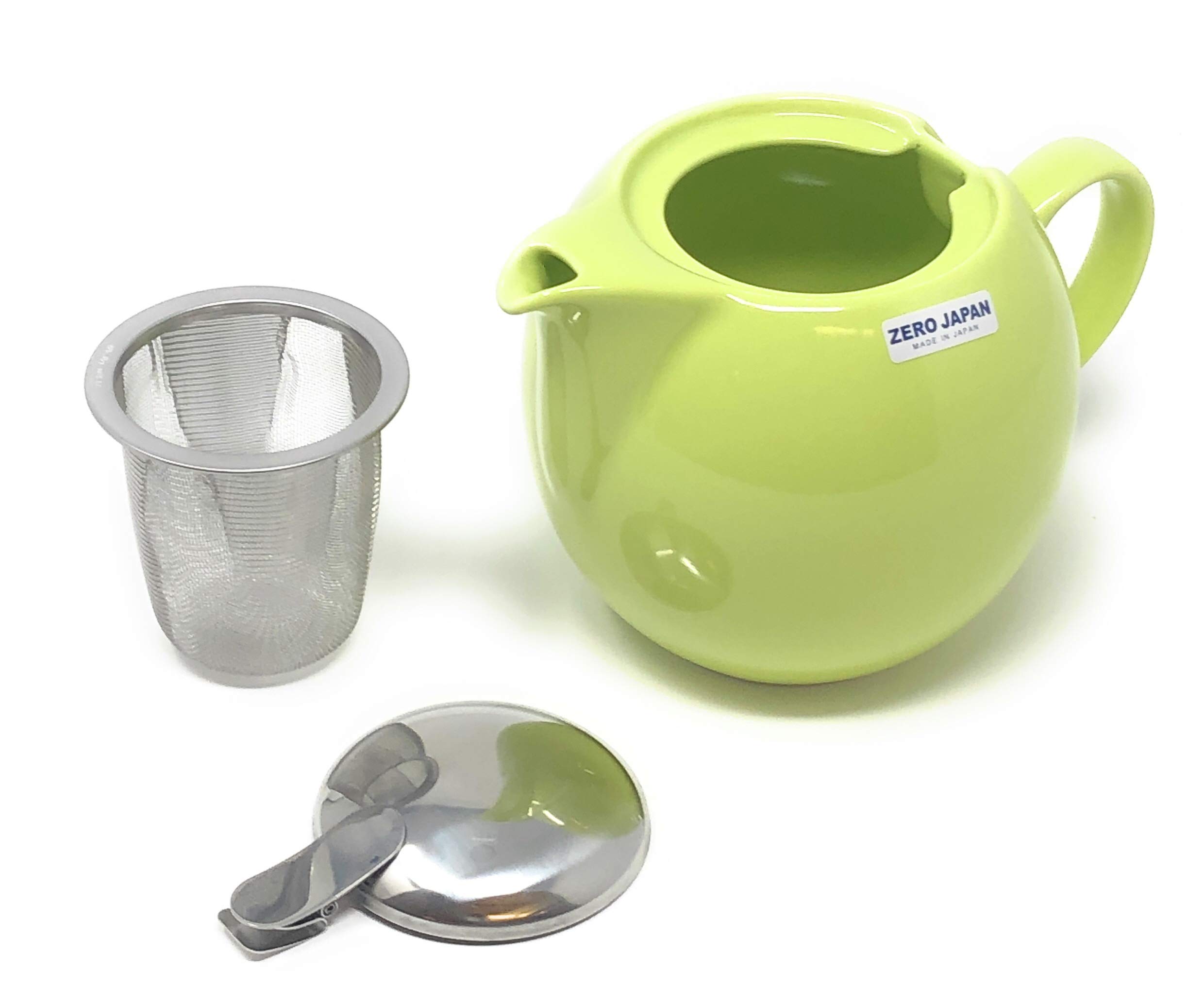 Bee House 26oz Round Ceramic Teapot with Infuser - Kiwi Green Color - Perfect for Loose Leaf Tea, Herbal Tea & Iced Tea Brewing - Ideal for Home, Office & Tea Parties
