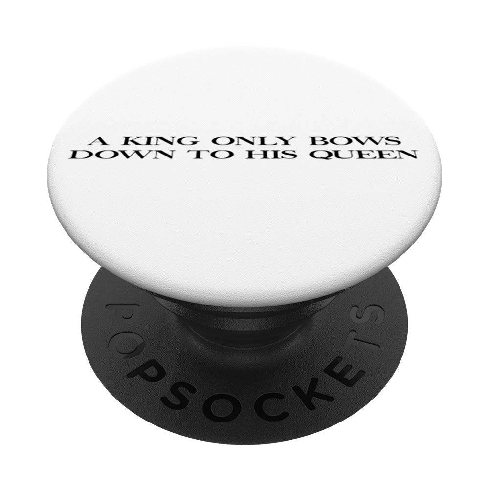 King Only Bows to Queen PopSockets Phone Grip & Stand - Premium Phone Holder for iPhone, Samsung, Tablets - Perfect for Daily Use, Work, Travel & Showcasing Royal Couple Love