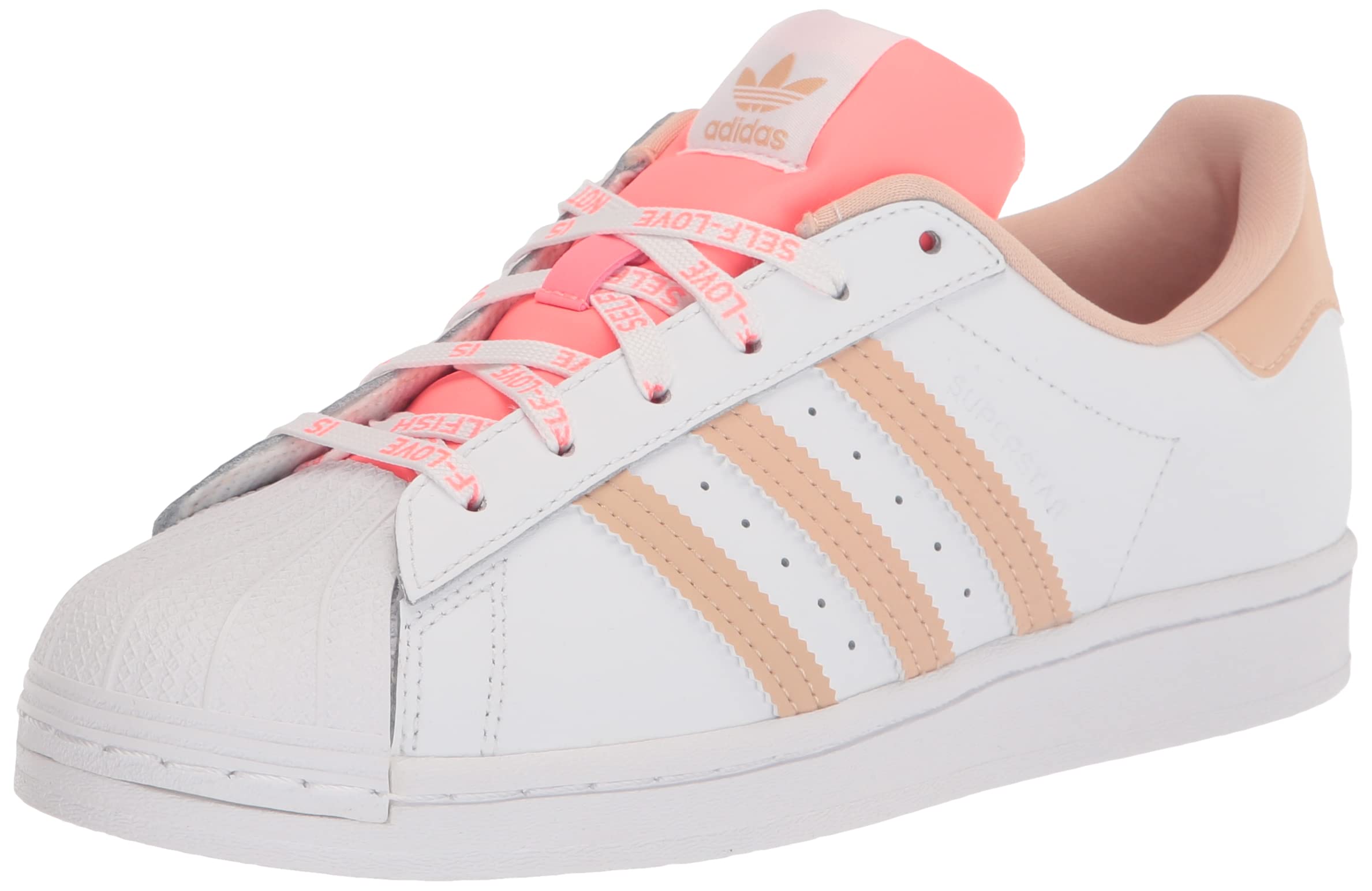 adidas Women's Superstar Sneakers - Classic White Leather Low-Top Shoes for Casual Wear, Running & Gym Workouts