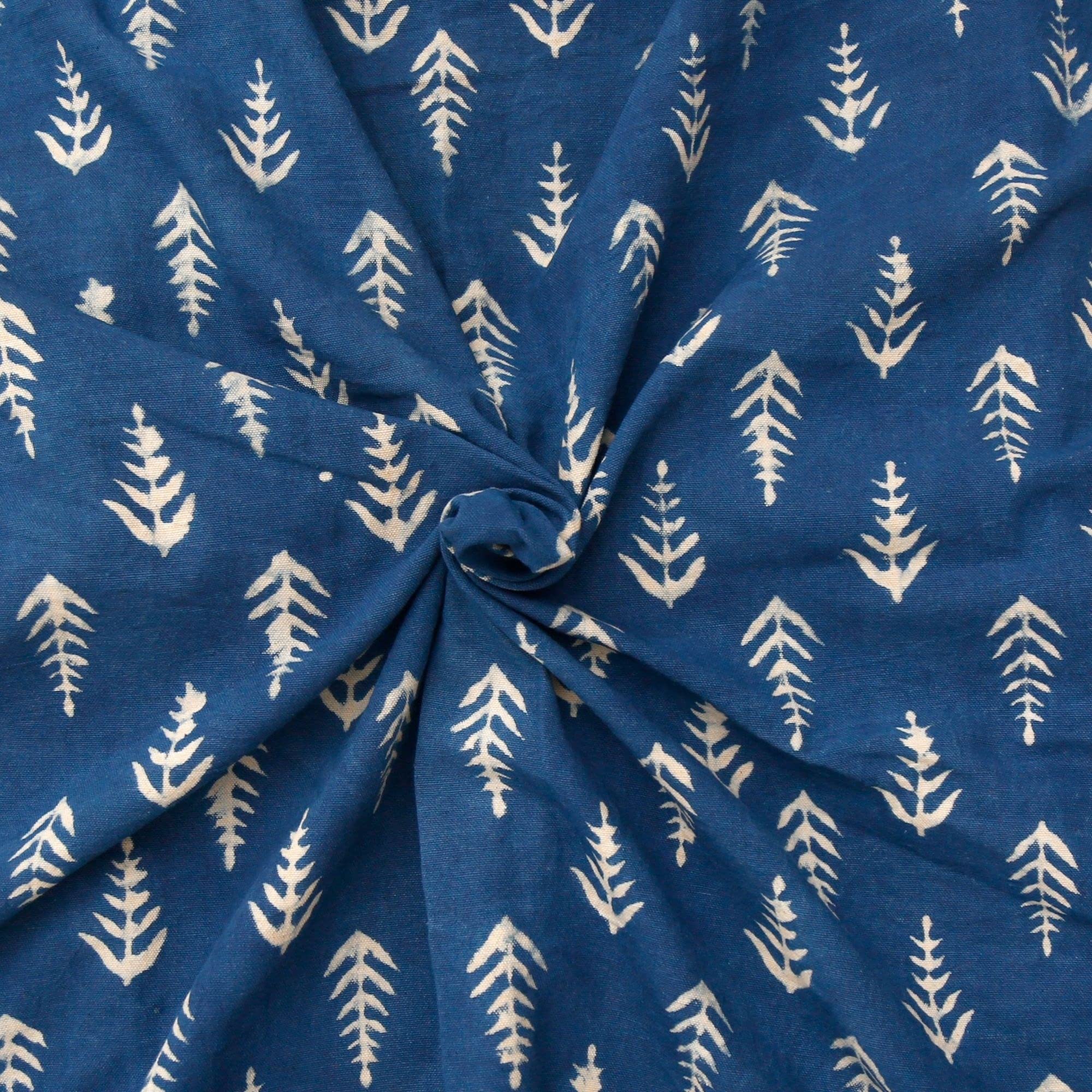 Handmade Indian Block Print Canvas Fabric - 10 Yards for Sofa Covers, Upholstery & Home Decor (Pattern 9) | Eco-Friendly Cotton Material for Bohemian & Vintage Style Living Room Furniture