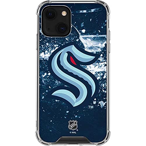 Official NHL Seattle Kraken Frozen Design Clear Phone Case for iPhone 13 - Slim Protective Cover with Scratch Resistance - Perfect for Hockey Fans, Game Days & Everyday Use