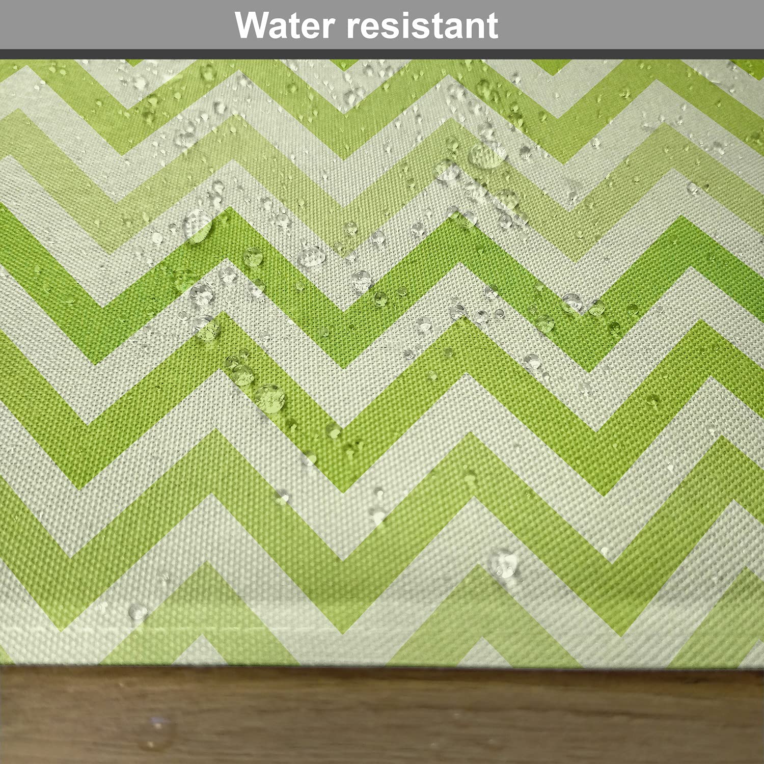 Ambesonne 4-Pack Lime Green Chevron Place Mats - Modern Symmetric Zig Zag Tribal Pattern, Washable Fabric Table Mats for Dining Room & Kitchen Decor - Perfect for Dinner Parties, Holiday Gatherings & Everyday Use