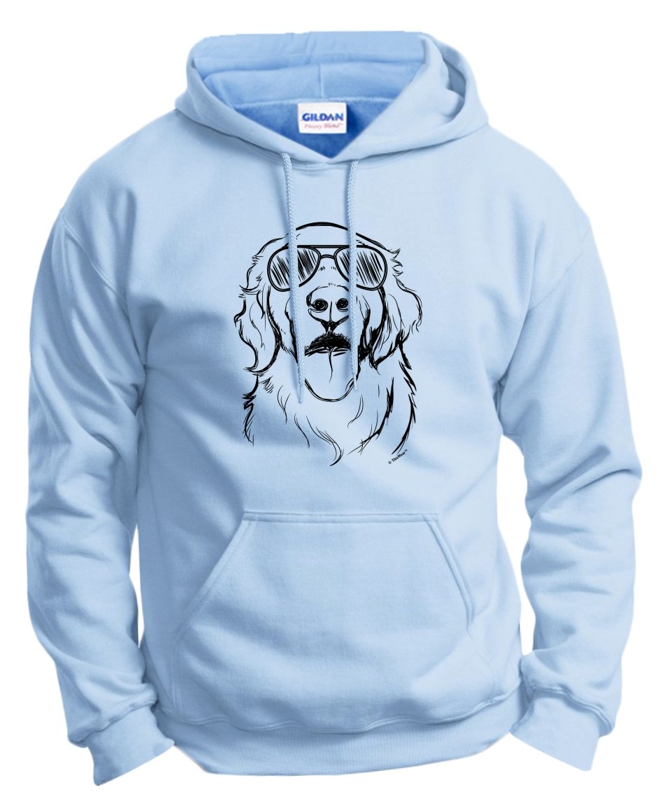 Golden Retriever Hoodie with Sunglasses - Cute Dog Sweatshirt Gift for Pet Lovers - Perfect for Birthdays, Holidays & Matching Outfits
