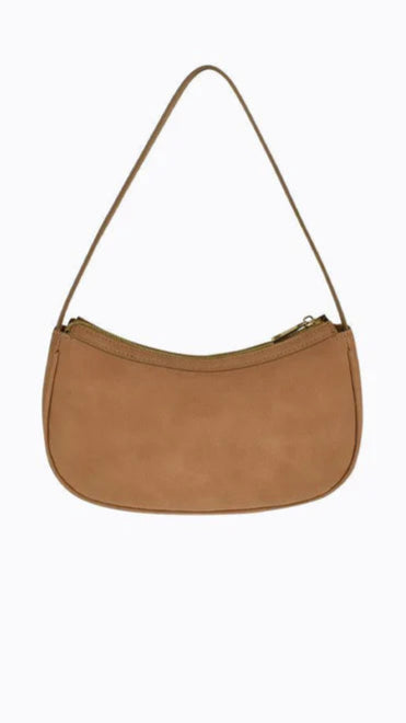 Dixiee Women's Tan Suede Shoulder Bag - Fashionable Crossbody Purse for Daily Use, Work & Travel
