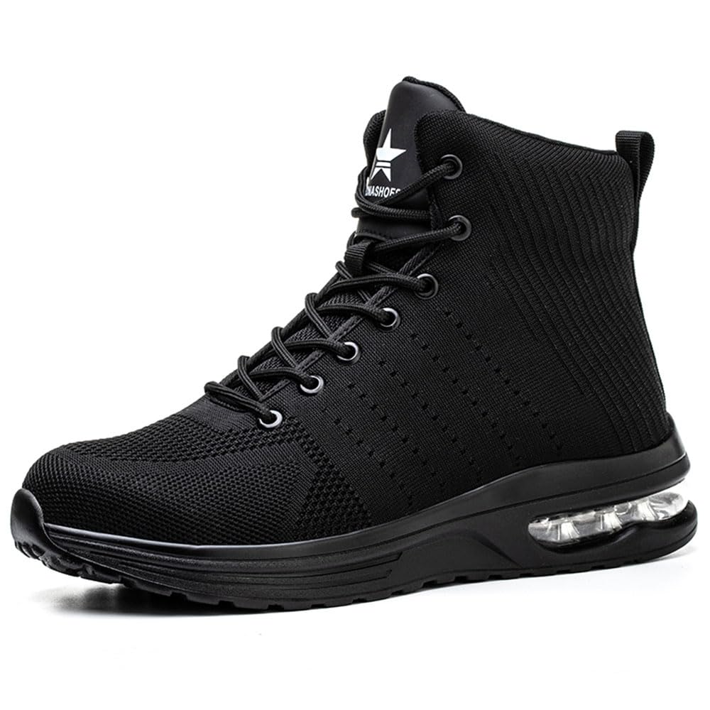 **Steel Toe Work Boots for Men & Women - Lightweight, Comfortable & Non-Slip Safety Shoes - OSHA Compliant for Construction, Warehouse & Outdoor Work**