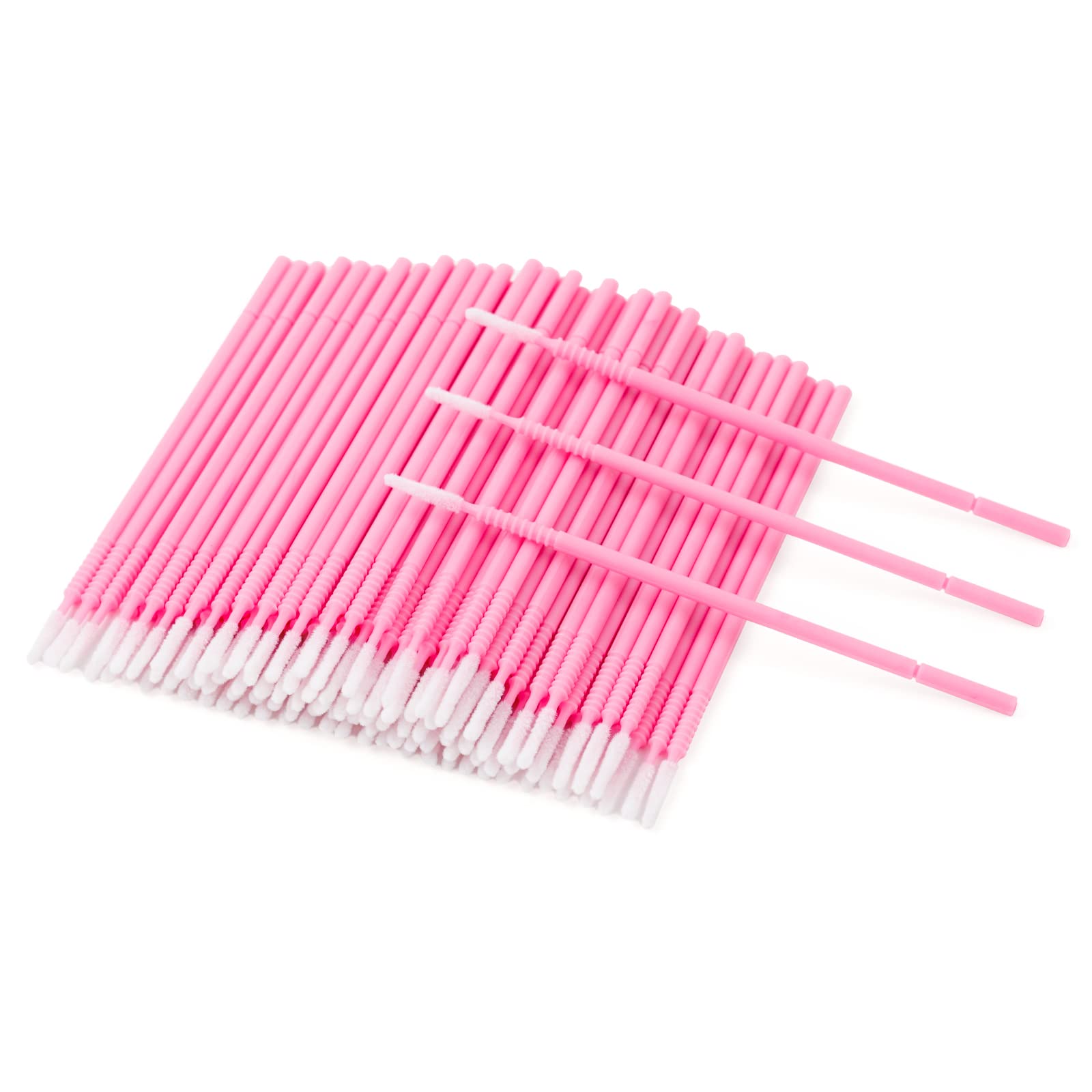 G2PLUS 200pcs Disposable Micro Cotton Swabs - Precision Micro Applicators for Eyelash Extensions, Makeup, Nail Art & Personal Care | Ideal for Eyeliner, Dental Cleaning, Lash Brush Maintenance & Beauty Tools (Pink) | Perfect for Professional Salons, Home Makeup & Travel Beauty Kits