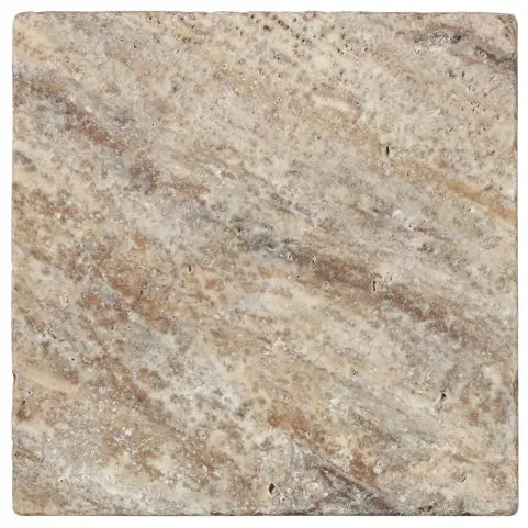 Premium Silver Travertine Subway Tile - Natural Stone Wall & Backsplash (3x6, 4x4, 6x6 Inch) - Tumbled Finish for Kitchen, Bathroom & Shower Renovation