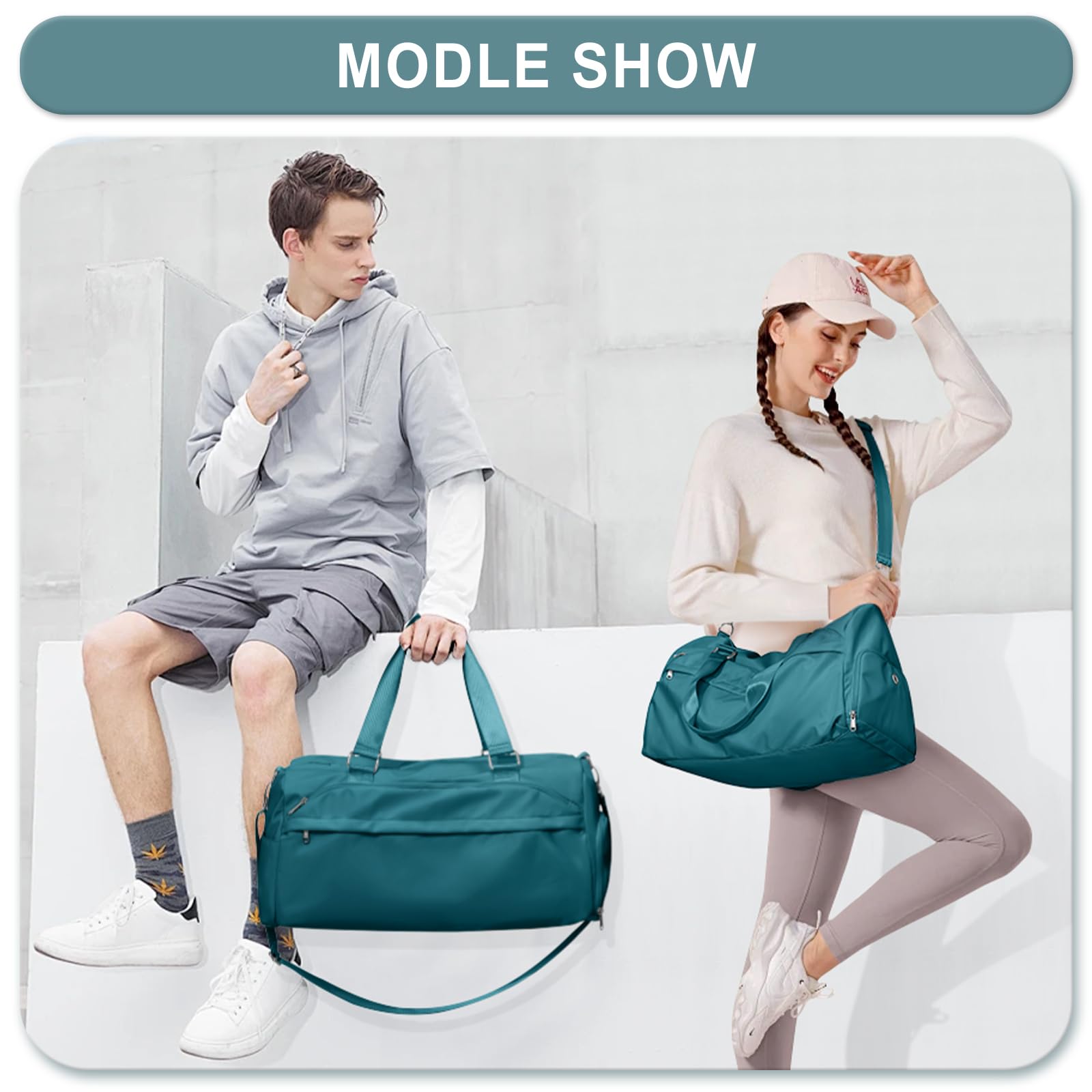 Best Gym Bag for Women & Men - Large Sport Duffle Bag with Ventilated Shoe Compartment, Water-Resistant Travel Shoulder Bag - Perfect for Workout, Travel & Carry-On Luggage