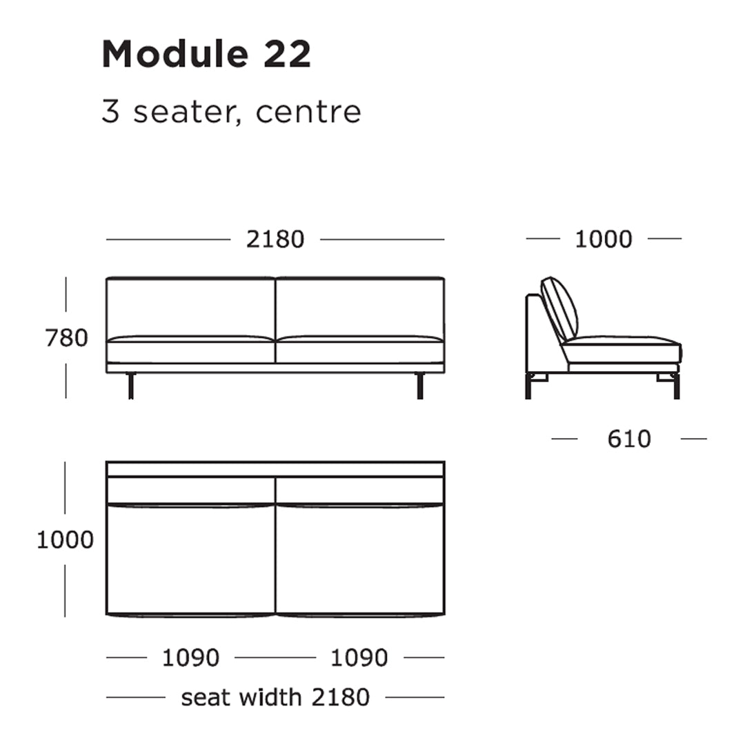 Modular Sofa Edge V1 - 17 to 24 Seating Configurations for Living Room, Lounge & Office Spaces